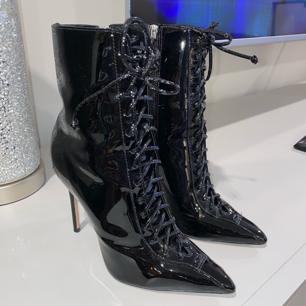 Shutz patent leather boots